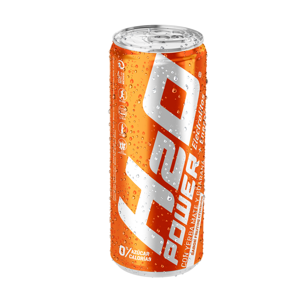 Orange H2O Power Citrus Burst can